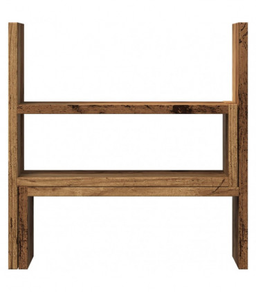 vidaXL Desk Organiser Adjustable Old Wood 40x17x41 cm Engineered Wood