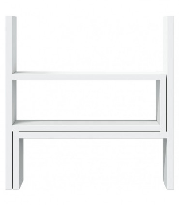 vidaXL Desk Organiser Adjustable White 40x17x41 cm Engineered Wood