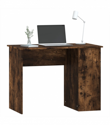 Desk Smoked Oak 100x55x75 cm Engineered Wood