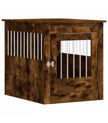 vidaXL Dog Crate Furniture Smoked Oak 64.5x80x71 cm Engineered Wood