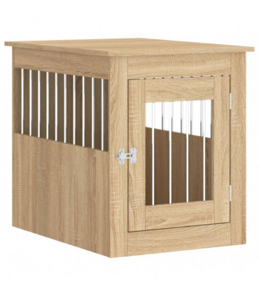 vidaXL Dog Crate Furniture Sonoma Oak 55x75x65 cm Engineered Wood
