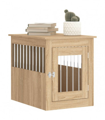 vidaXL Dog Crate Furniture Sonoma Oak 55x75x65 cm Engineered Wood