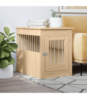 vidaXL Dog Crate Furniture Sonoma Oak 55x80x68 cm Engineered Wood