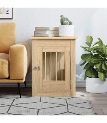 vidaXL Dog Crate Furniture Sonoma Oak 55x80x68 cm Engineered Wood
