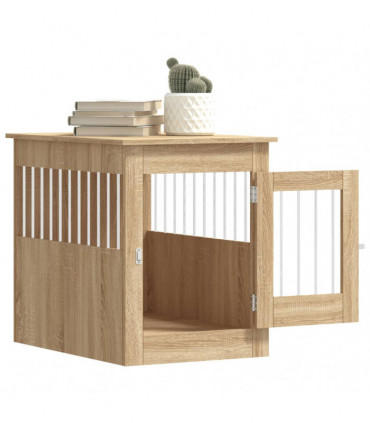 vidaXL Dog Crate Furniture Sonoma Oak 55x80x68 cm Engineered Wood