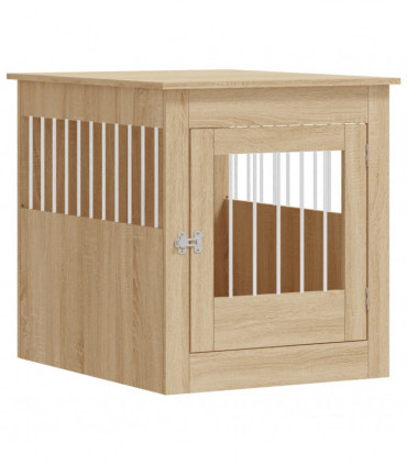 vidaXL Dog Crate Furniture Sonoma Oak 64.5x80x71 cm Engineered Wood