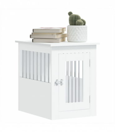 vidaXL Dog Crate Furniture White 45x62x59 cm Engineered Wood