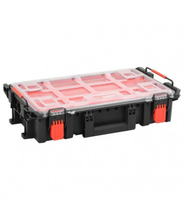 vidaXL Portable Flight Case Black 55.5x34.5x13.5 cm PP