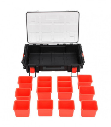 vidaXL Portable Flight Case Black 55.5x34.5x13.5 cm PP