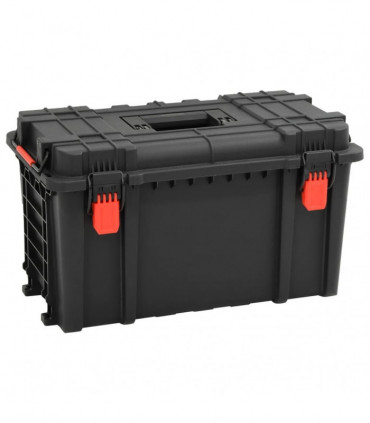 vidaXL Portable Flight Case Black 57x35x32.5 cm PP
