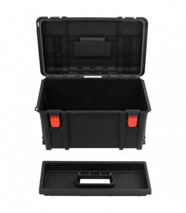 vidaXL Portable Flight Case Black 57x35x32.5 cm PP