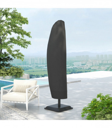 Outsunny Parasol Cover, Patio Cantilever Cover, Banana Umbrella Cover Black