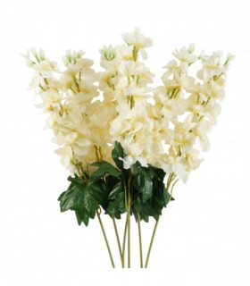 Pack of 6 x 75cm Delphinium Cream Artificial Stem