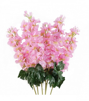 Pack of 6 x 75cm Delphinium Pink Artificial Stem