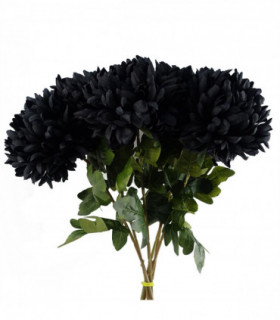 Pack of 6 x 75cm Extra Large Reflex Chrysanthemum - Black