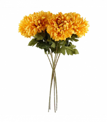 Pack of 6 x 75cm Extra Large Reflex Chrysanthemum - Gold