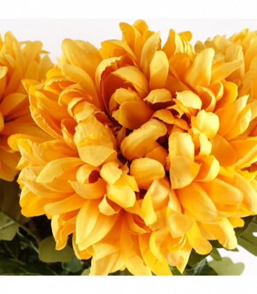 Pack of 6 x 75cm Extra Large Reflex Chrysanthemum - Gold