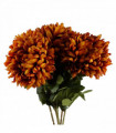Pack of 6 x 75cm Extra Large Reflex Chrysanthemum - Orange