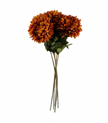 Pack of 6 x 75cm Extra Large Reflex Chrysanthemum - Orange