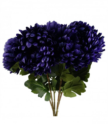 Pack of 6 x 75cm Extra Large Reflex Chrysanthemum - Purple