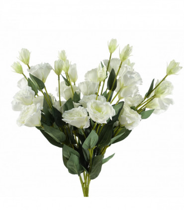 Pack of 6 x 80cm Artificial White Wild Rose Stem - 36 Flowers