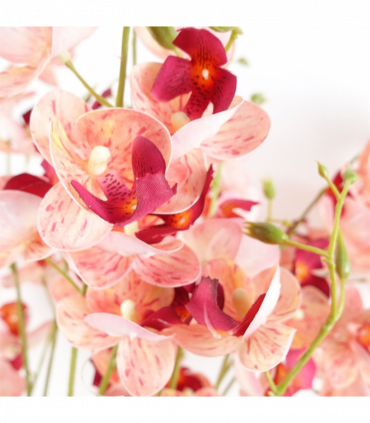 Pack of 6 x 80cm Pink Artificial Mini Orchid Stem