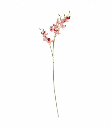 Pack of 6 x 80cm Pink Artificial Mini Orchid Stem