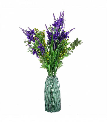 Pack of 6 x 80cm Purple Larkspur Artifical Stem