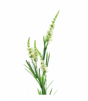 Pack of 6 x 80cm White Larkspur Artifical Stem