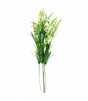 Pack of 6 x 80cm White Larkspur Artifical Stem