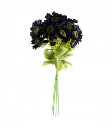 Pack of 6 x 88cm Purple Artificial Sunflower - 18 heads