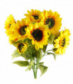 Pack of 6 x 88cm Yellow Artificial Sunflower - 18 heads