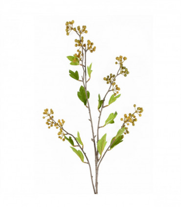 Pack of 6 x 90cm Artificial Yellow Berry Stem