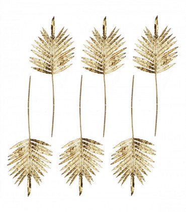 Pack of 6 x 95cm Gold Palm Leaf