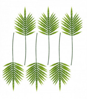 Pack of 6 x 95cm Green Palm Leaf