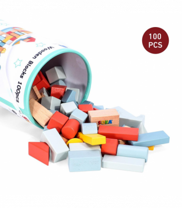 SOKA Wooden Blocks 100pcs in New Color 0000463