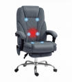 Vinsetto Massage Office Chair, Heated Reclining Desk Chair, Dark Grey