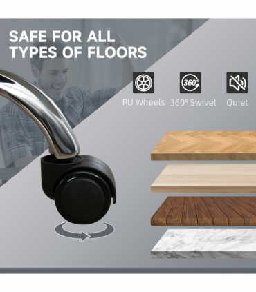 Vinsetto Massage Office Chair, Heated Reclining Desk Chair, Dark Grey