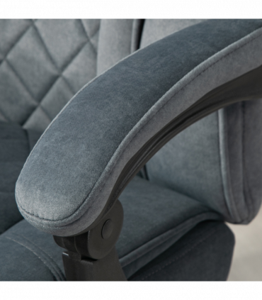 Vinsetto Massage Office Chair, Heated Reclining Desk Chair, Dark Grey