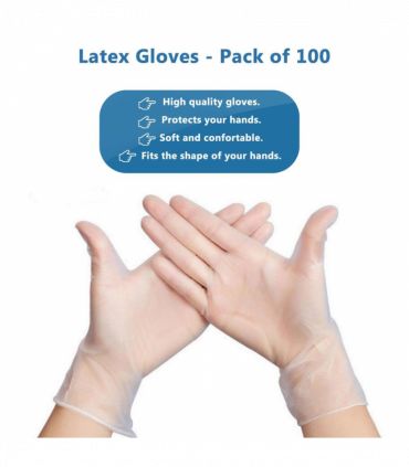 Children's Multipurpose Gloves, Vinyl Clear, 100 Pack (Age 6-10 Years)