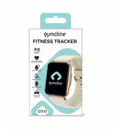 Gymcline Ciro Fitness Tracker w/ 25 Sports Modes & IP68 Water Protection, Cream