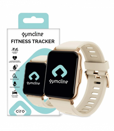 Gymcline Ciro Fitness Tracker w/ 25 Sports Modes & IP68 Water Protection, Cream