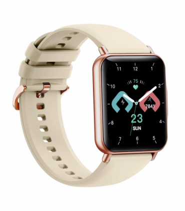 Gymcline Ciro Fitness Tracker w/ 25 Sports Modes & IP68 Water Protection, Cream