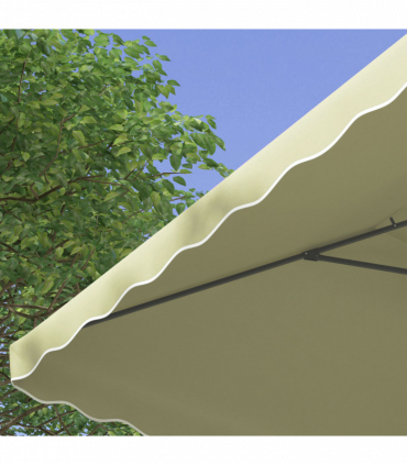 Outsunny 2.5m Square Cantilever Garden Parasol Umbrella with Cross Base, Beige