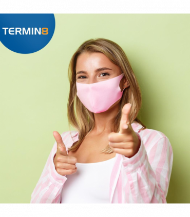 Termin8 Lightweight Breathable Reusable Face Mask for Adults, Machine Washable - Pink