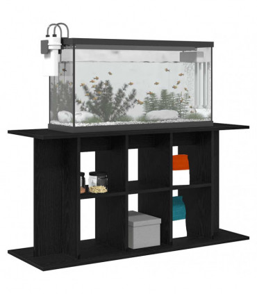 vidaXL Aquarium Stand Black Oak 120x40x60 cm Engineered Wood