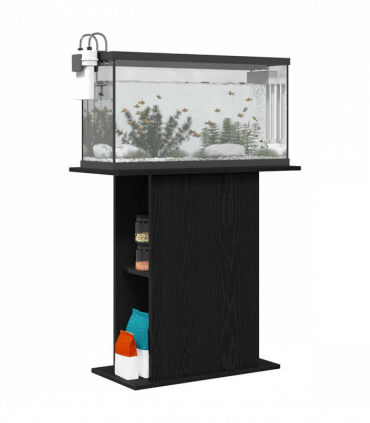 vidaXL Aquarium Stand Black Oak 75x36x72.5 cm Engineered Wood