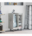 vidaXL Golf Cabinet with Wheel Plain Concrete Grey 65 x 45 x 98 cm