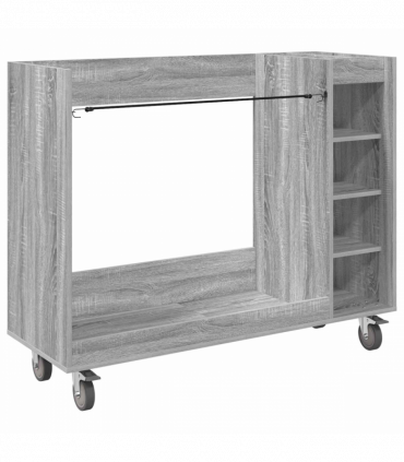 vidaXL Golf Cabinet with Wheel Plain Grey Sonoma 120 x 45 x 98 cm