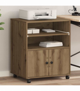 vidaXL Printer Stand Artisan oak 60 x 48 x 74 cm Engineered wood